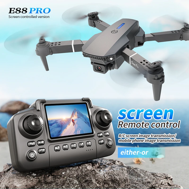 プロフェッショナルE88 PROドローン、スクリーン付き8K - Drone Photogrammetry のレビューと価格