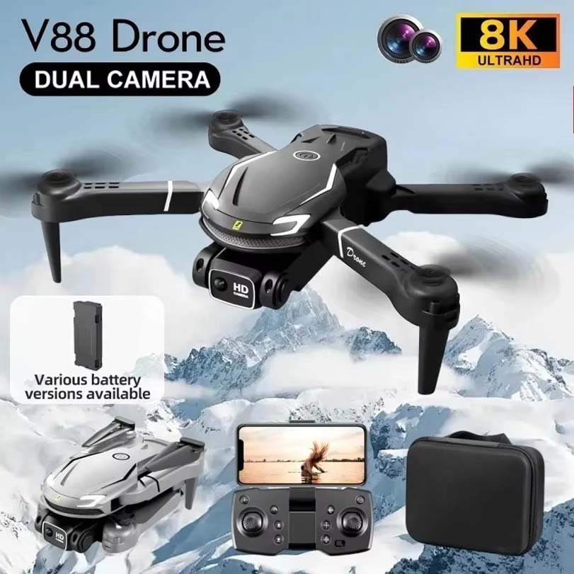 Drone Photogrammetry - XiaomiドローンV88 8KプロフェッショナルHD空撮リモコン航空機折りたたみクアッドコプター減圧おもちゃミニドローン用
